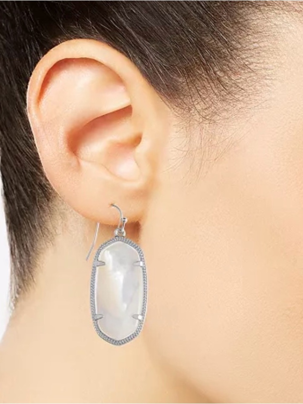 Kendra Scott Glass Stone 14k Gold Plated Over Brass Elisa Drop Earrings - Picture 2 of 4